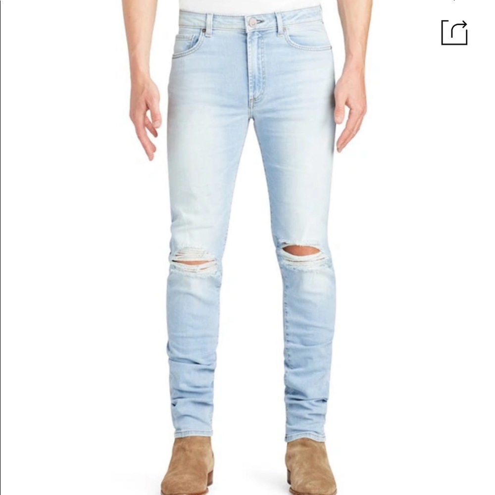 Mens Monfrère destroyed jeans
